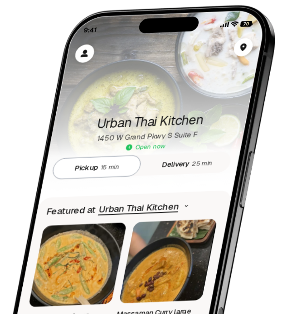 Urban Thai Kitchen app preview
