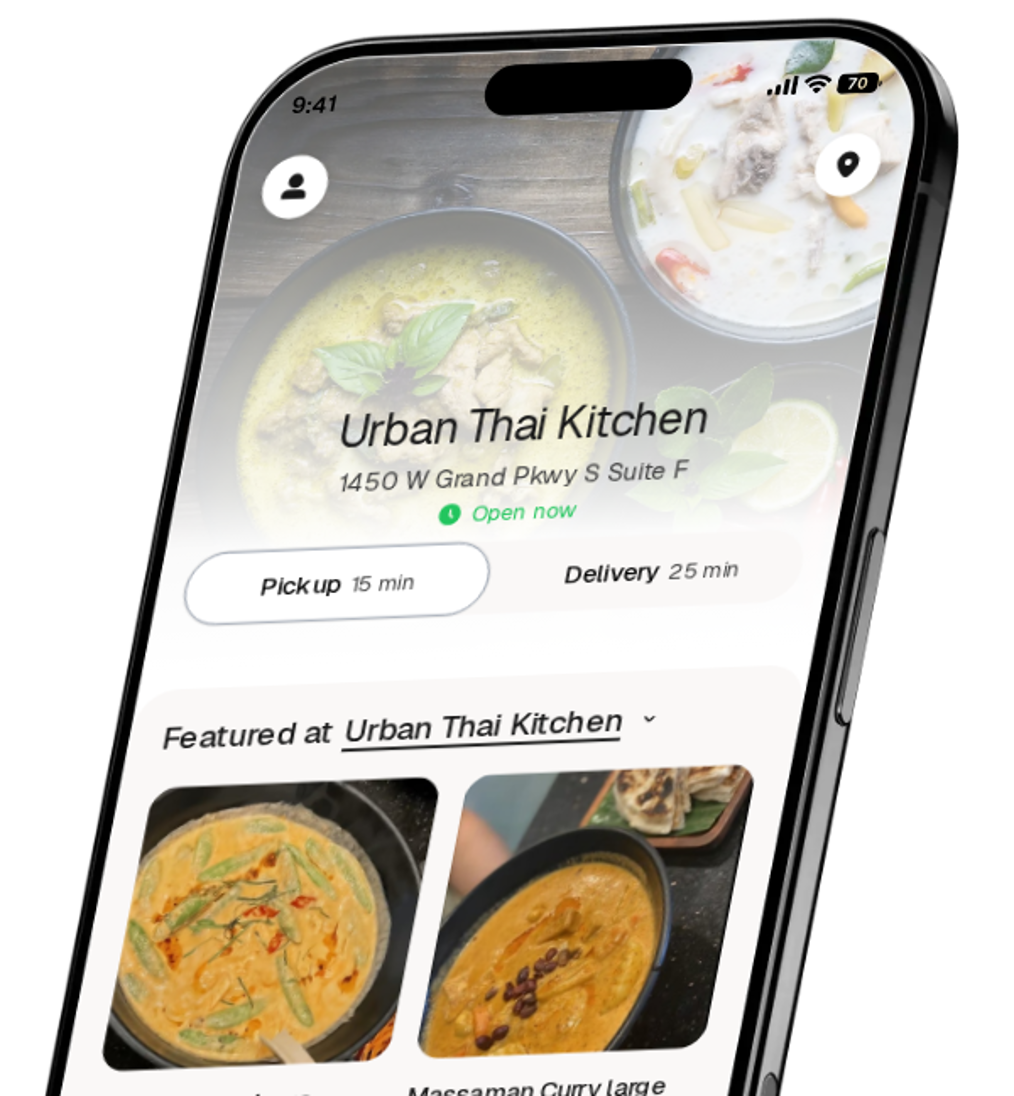 Urban Thai Kitchen app preview
